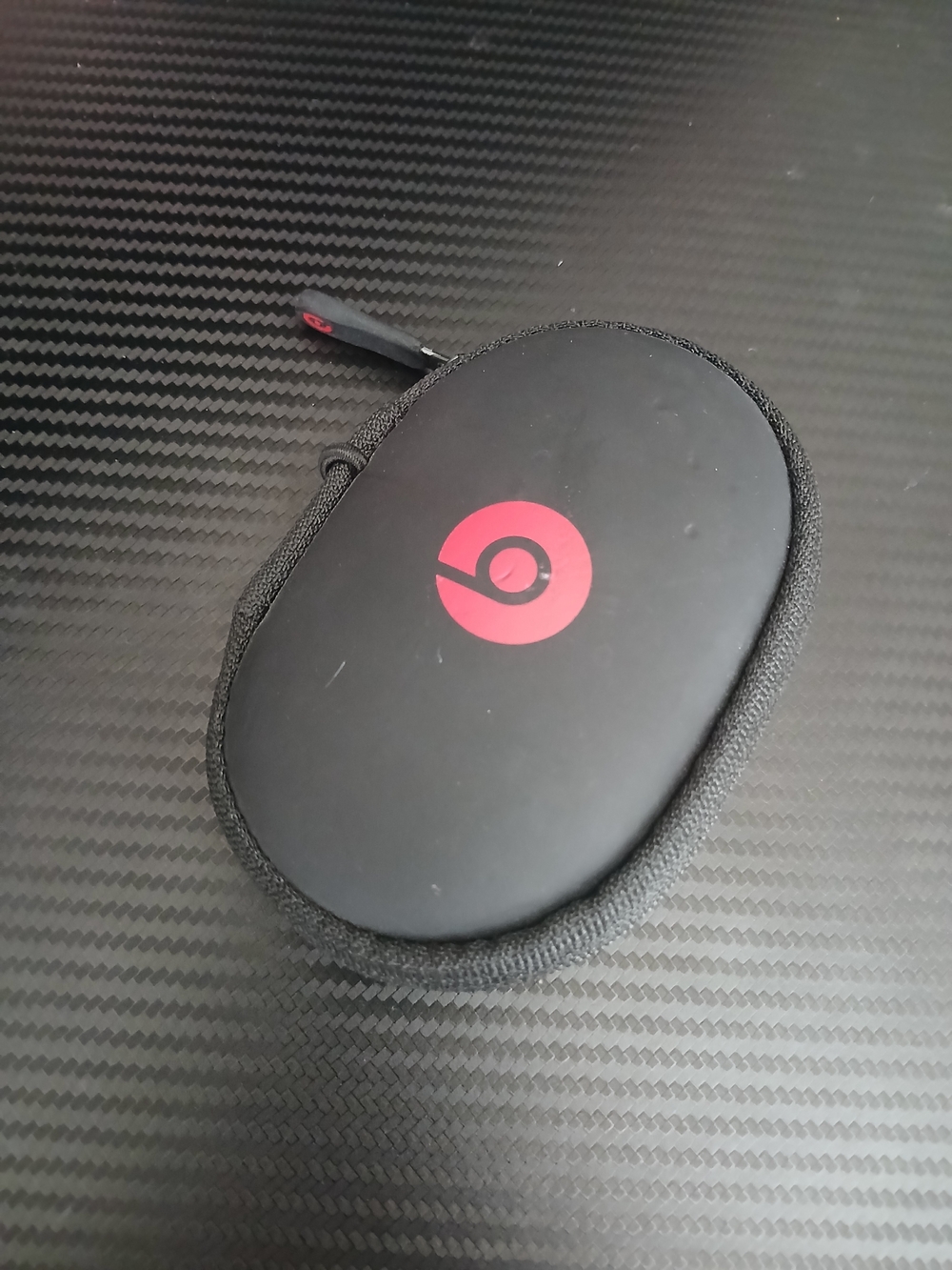 Dr. Dre Beats Earbuds Hard Shell Zipper Protective Logo CASE ONLY